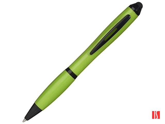 Ручка-стилус шариковая "Nash", лайм/черный