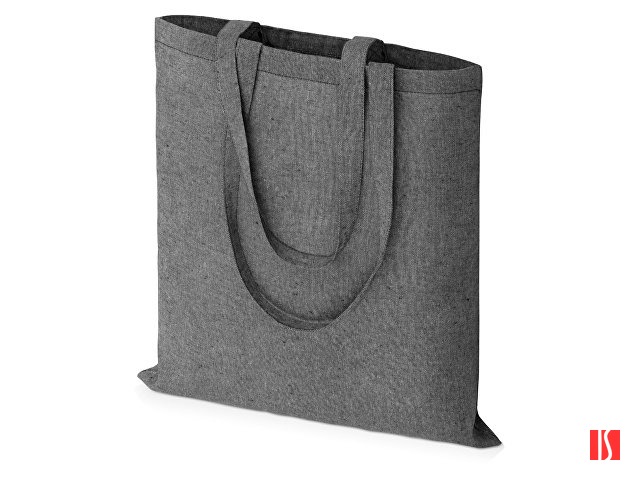 Сумка-тоут Pheebs из переработанного хлопка 150 г/м2, черный меланж