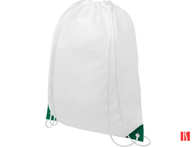 Рюкзак со шнурком Oriole, имеет цветные края, зеленый
