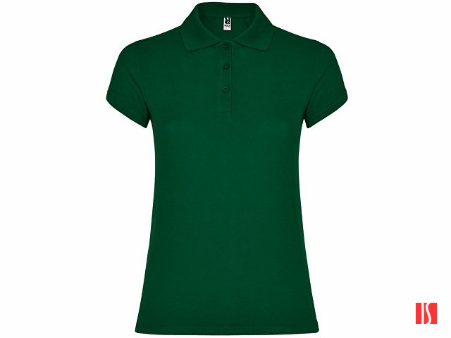 Рубашка поло "Star" женская, бутылочный зеленый