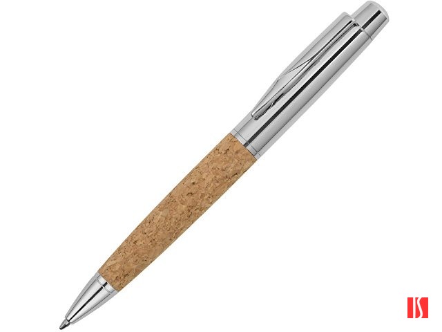 Ручка металлическая шариковая "Cask", хром/бамбук