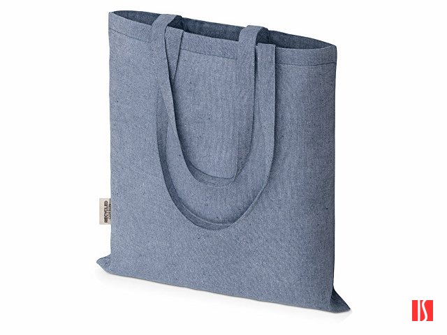 Сумка-тоут Pheebs из переработанного хлопка 150 г/м2, синий меланж