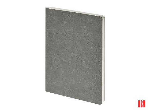 Бизнес тетрадь А5 "Megapolis flex" 60 л. soft touch клетка, светло-серый