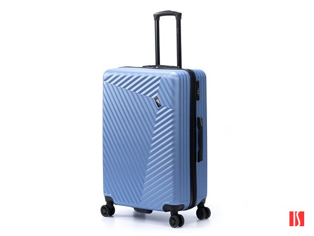 Чемодан TORBER Lama, синий, ABS-пластик, 49 х 29,5 х 77 см, 92 л