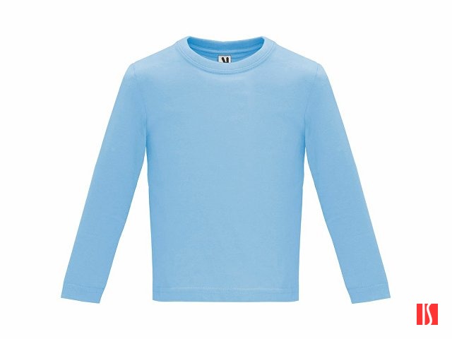 Футболка "Baby " детская с длинным рукавом, небесно-голубой