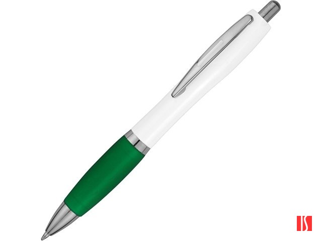 Ручка шариковая "Nash", белый/зеленый, черные чернила
