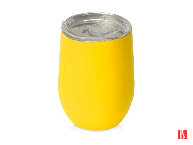 Термокружка Sense Gum, soft-touch, непротекаемая крышка, 370мл, желтый