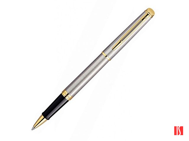 Ручка роллер Waterman «Hemisphere Stainless Steel GT F», серебристый/золотистый