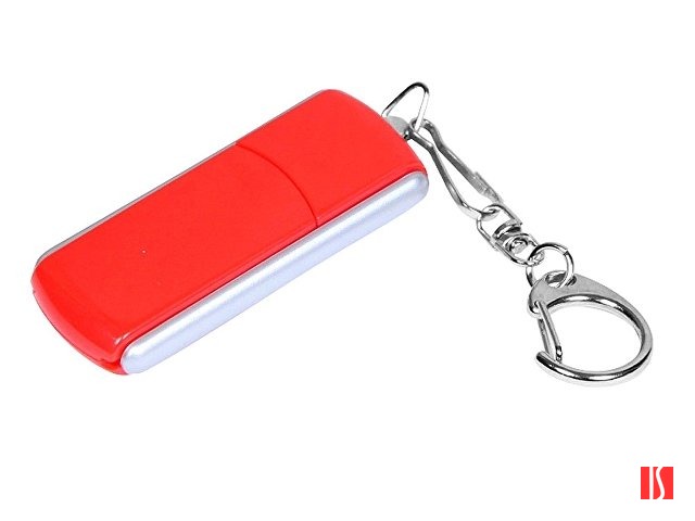 Флешка промо прямоугольной формы, выдвижной механизм, 32 Гб, красный