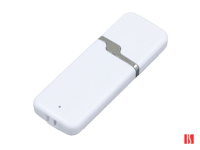 Флешка промо прямоугольной формы c оригинальным колпачком, 4 Гб, белый