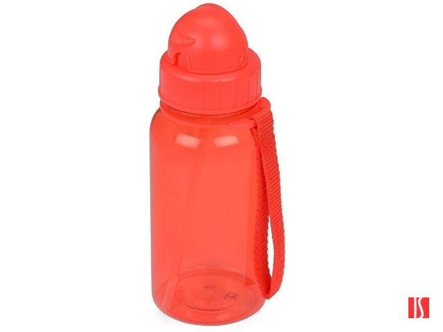 Бутылка для воды со складной соломинкой «Kidz» 500 мл, красный