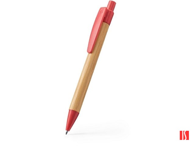 Шариковая ручка STOA с бамбуковым корпусом, красный