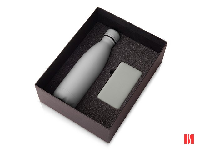 Купить Подарочный набор с термобутылкой и повербанком С1, 5000 mAh, серый Подарочный набор с термобутылкой и повербанком С1, 5000 mAh, серый