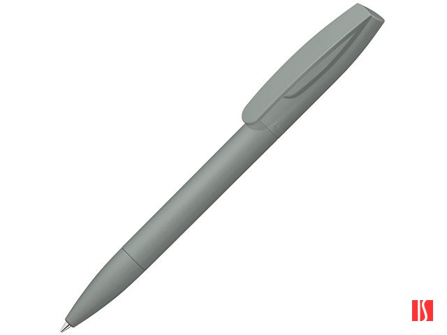 Шариковая ручка "Coral Gum " с прорезиненным soft-touch корпусом и клипом., серый