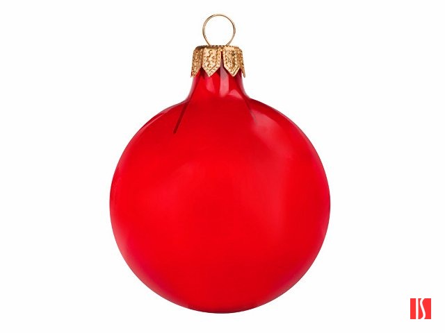 Стеклянный шар красный полупрозрачный, заготовка шара 6 см, цвет 13