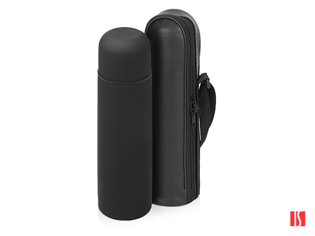 Термос «Ямал Soft Touch» с чехлом, 500мл, черный