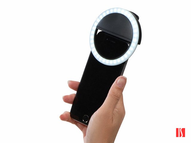 Купить Световое кольцо для селфи "Glitter", черный Световое кольцо для селфи "Glitter", черный