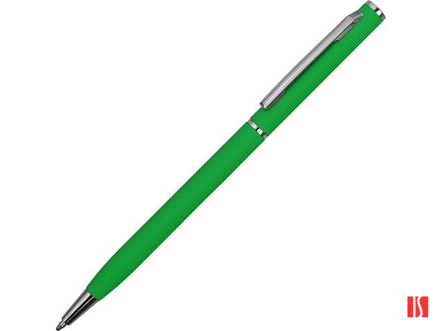 Ручка металлическая шариковая "Атриум" с покрытием софт-тач, зеленый