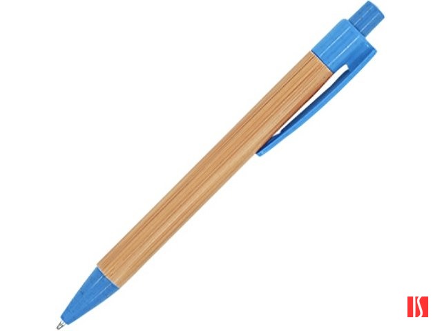 Шариковая ручка STOA с бамбуковым корпусом, голубой