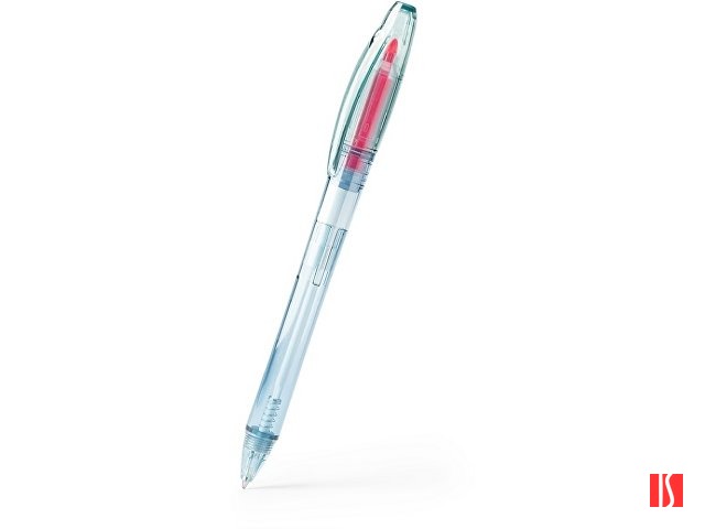 Ручка-маркер пластиковая ARASHI, прозрачный/розовый