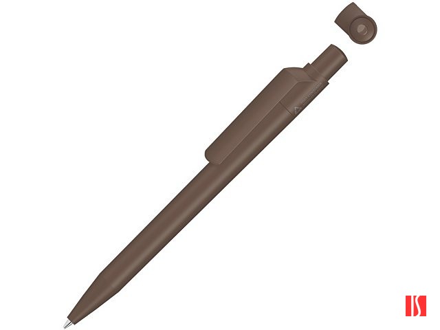 Ручка шариковая из переработанного пластика с матовым покрытием "ON TOP RECY", коричневый