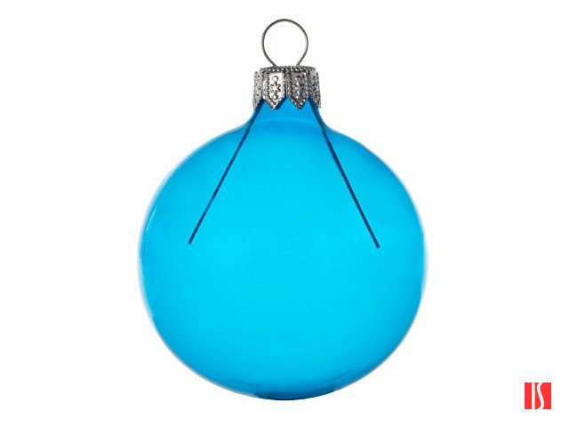 Стеклянный шар синий полупрозрачный, заготовка шара 6 см, цвет 61