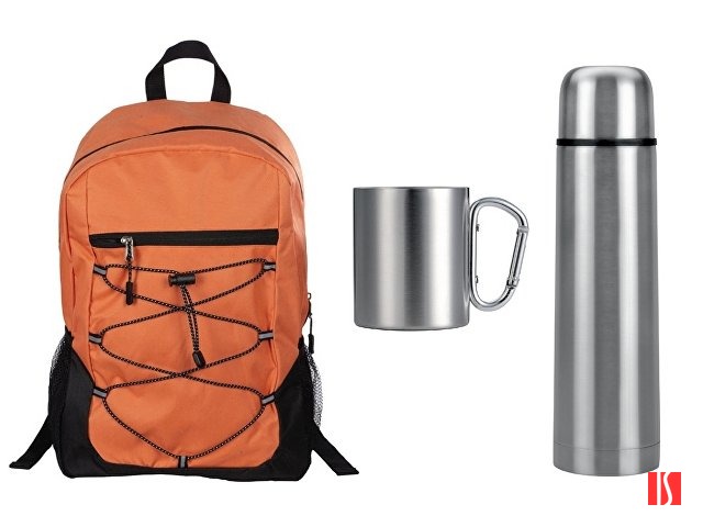Купить Подарочный набор с термосом и кружкой, серебристый/оранжевый Подарочный набор с термосом и кружкой, серебристый/оранжевый