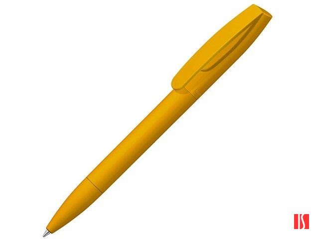 Шариковая ручка "Coral Gum " с прорезиненным soft-touch корпусом и клипом., охра