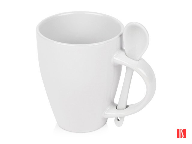 Кружка «Авеленго» с ложкой, белый