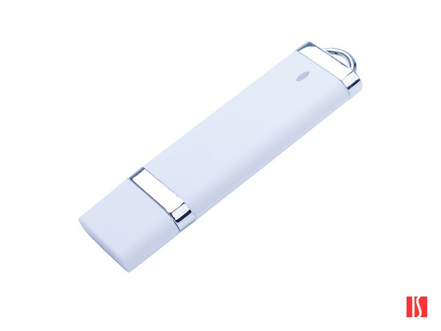 USB-флешка на 2 ГБ с покрытием soft-touch "Орландо",  белый