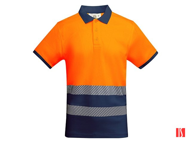 Рубашка поло "Atrio" мужская, нэйви/неоновый оранжевый