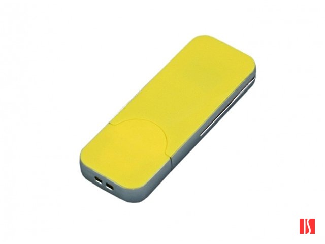 USB-флешка на 4 Гб в стиле I-phone, прямоугольнй формы, желтый