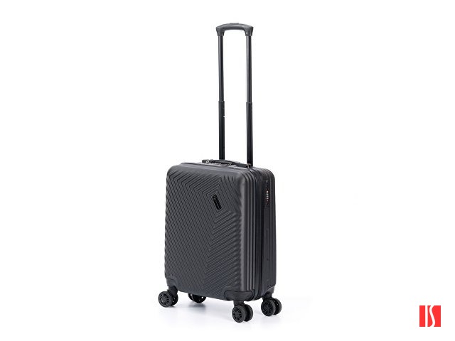 Чемодан TORBER Lama, чёрный, ABS-пластик, 38 х 21 х 55 см, 37 л