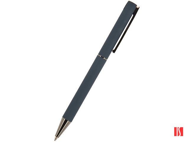 Ручка "Bergamo" шариковая автоматическая, синий металлический корпус, 1.0 мм, синяя