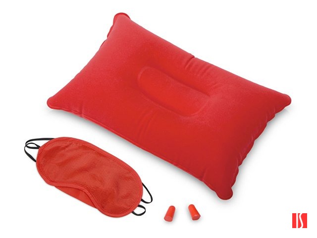 Набор для путешествия с прямоугольной подушкой Cloud, красный