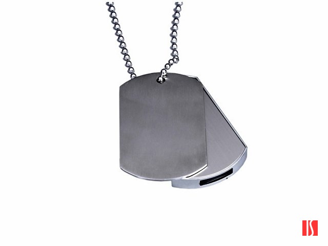 Флешка Армейский жетон (Armi.64.S, I= 64 Гб, Металлический корпус, металлические вставки. Без перс.)