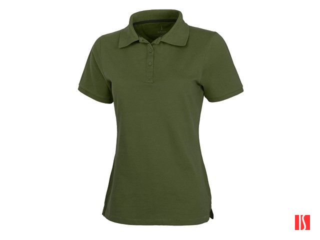 Calgary женская футболка-поло с коротким рукавом, армейский зеленый