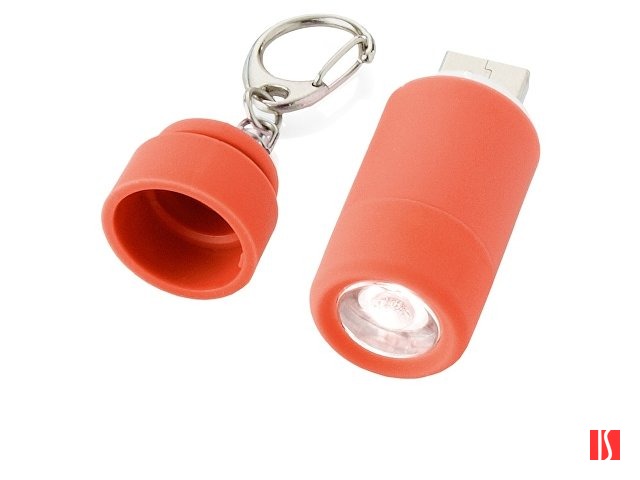 Мини-фонарь "Avior" с зарядкой от USB, красный