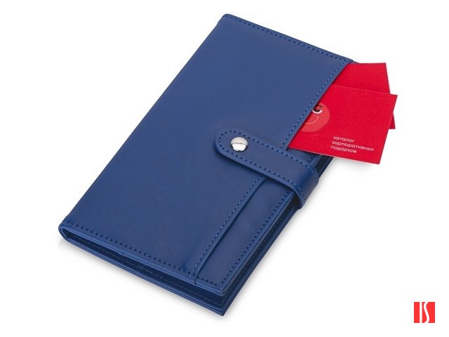 Блокнот-кошелек с сменным блоком А6 "Wall Street", 64 листа, синий