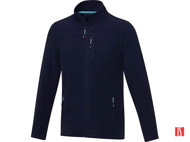 Мужская флисовая куртка Amber на молнии из переработанных материалов по стандарту GRS, темно-синий