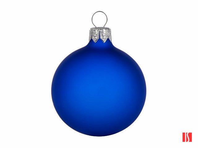 Стеклянный шар синий матовый, заготовка шара 6 см, цвет 62