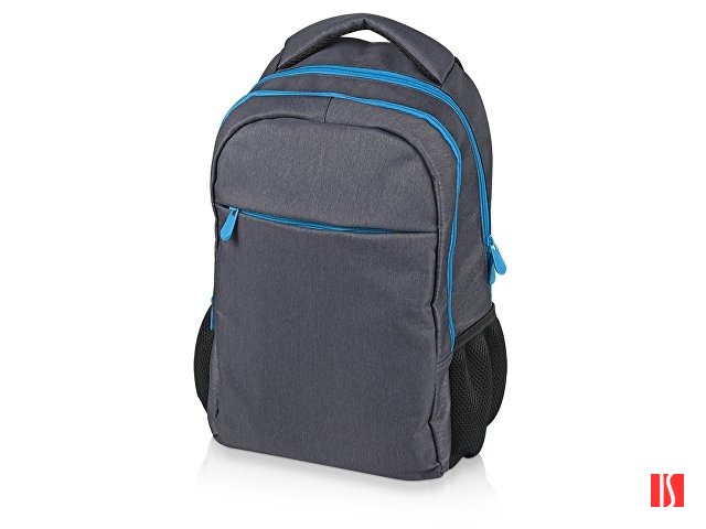 Рюкзак «Metropolitan», серый с голубой молнией