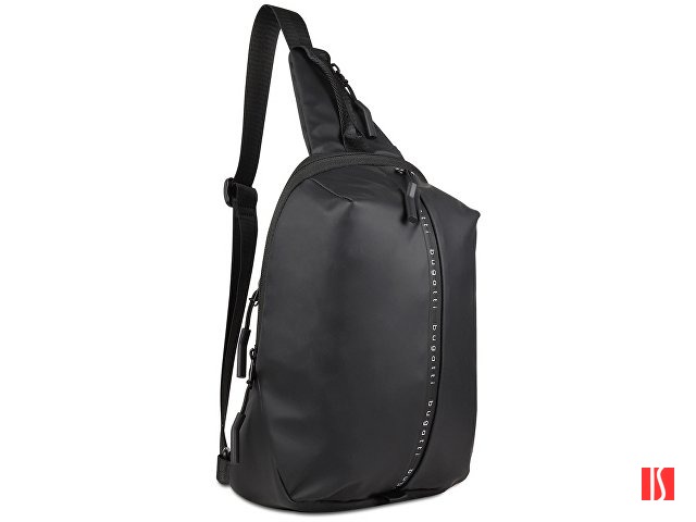 Рюкзак с одним плечевым ремнем BUGATTI Blanc, чёрный, тарпаулин/полиэстер, 18х9х30 см