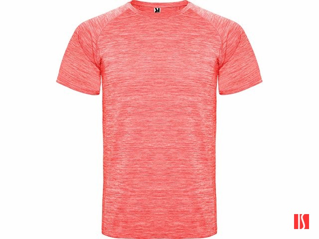 Спортивная футболка "Austin" мужская, меланжевый неоновый коралловый