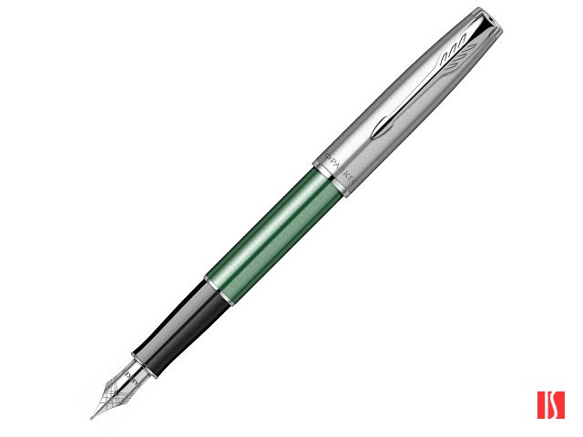Перьевая ручка Parker Sonnet Essentials Green SB Steel CT, перо: F, цвет чернил: black, в подарочной упаковке.