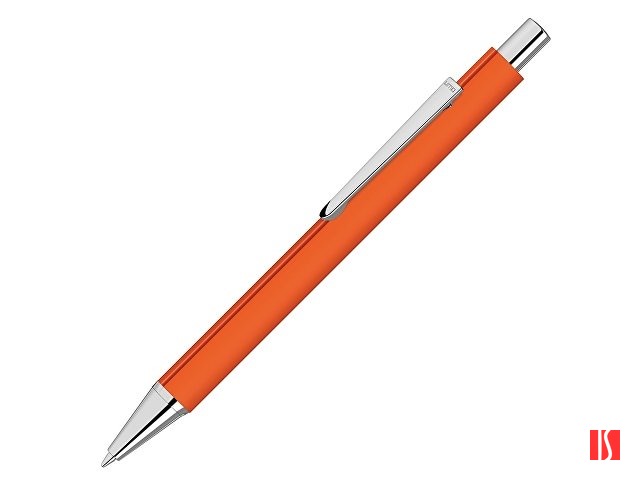 Ручка шариковая металлическая «Pyra» soft-touch с зеркальной гравировкой, оранжевый
