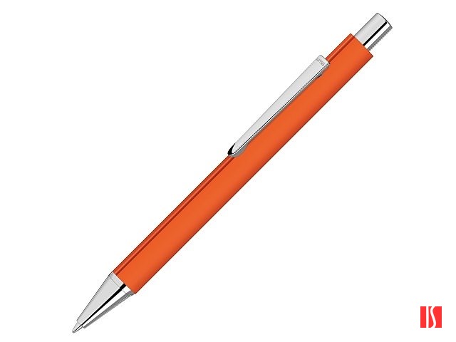 Ручка шариковая металлическая «Pyra» soft-touch с зеркальной гравировкой, оранжевый