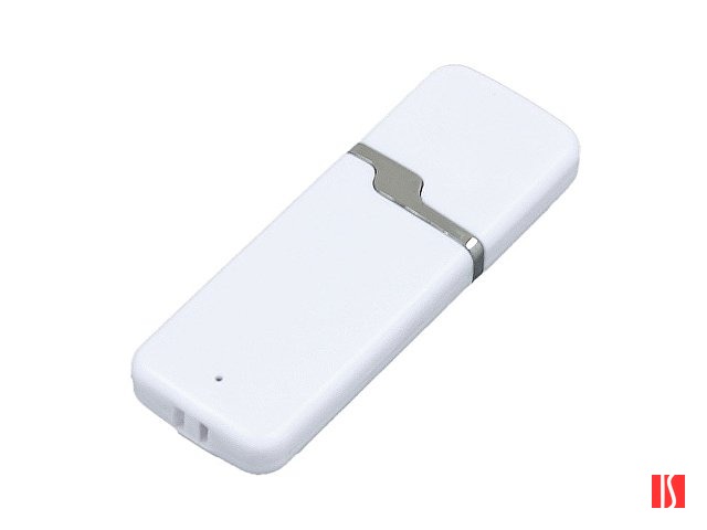 Флешка промо прямоугольной формы c оригинальным колпачком, 32 Гб, белый