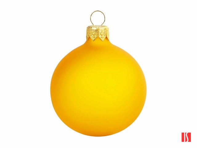 Стеклянный шар желтый матовый, заготовка шара 6 см, цвет 23