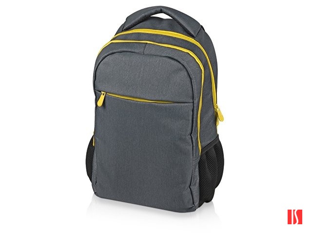 Рюкзак «Metropolitan», серый с желтой молнией